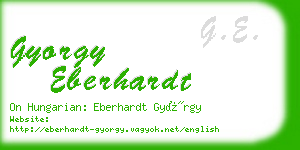 gyorgy eberhardt business card